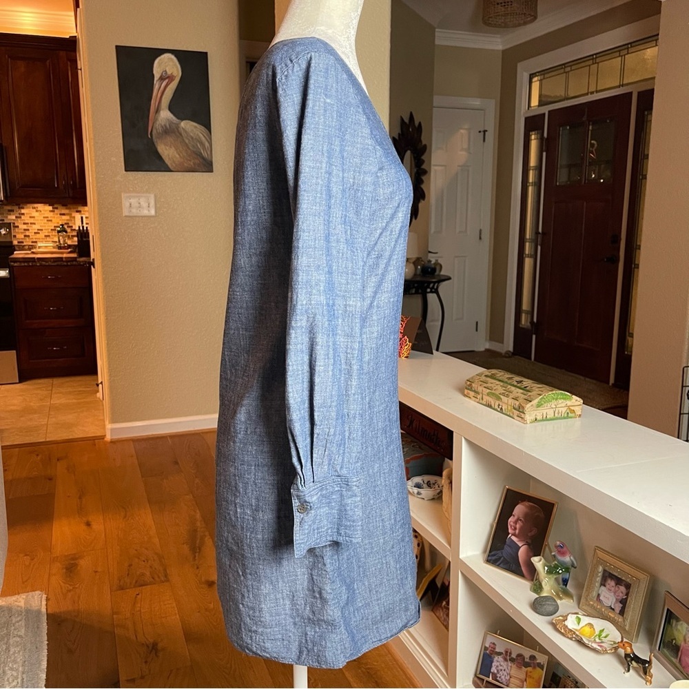 Theory Ulrika B Chambray Denim One Shoulder Dress Size 00 - Picture 7 of 10